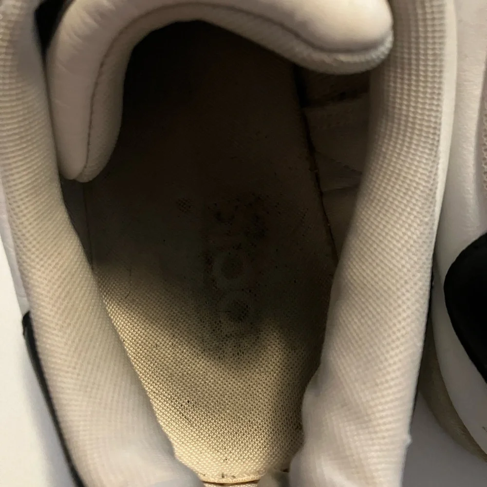 Men’s US 10 ADIDAS SUPERSTAR 2 Trainers White Navy Stripe Athletic Shoes Used - Picture 9 of 10